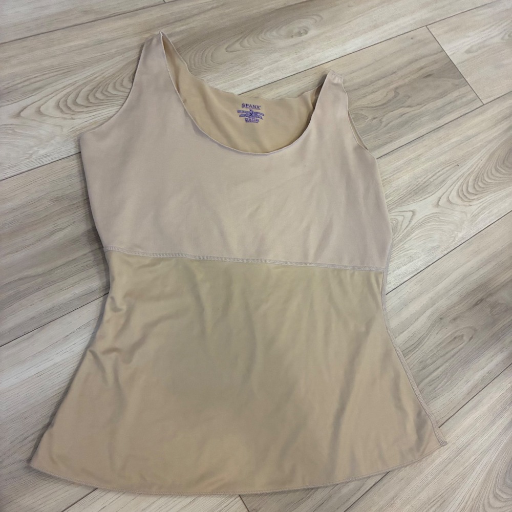 SPANX by Sara Blakely Women's Shaping Tank‎ Beige XL Built-in Camisole